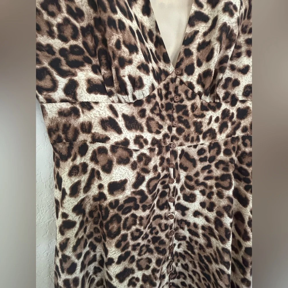 ASTR The Label leopard print button-down dress